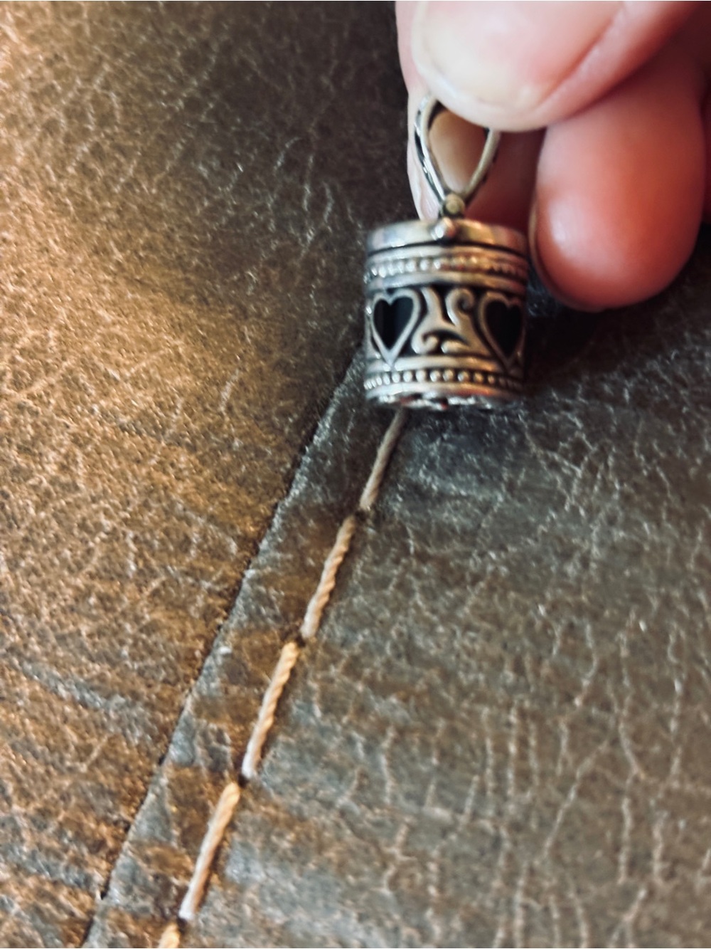 Vintage Sterling Silver Hinged w/Filigreed Heart Prayer Box Pendant

. $22